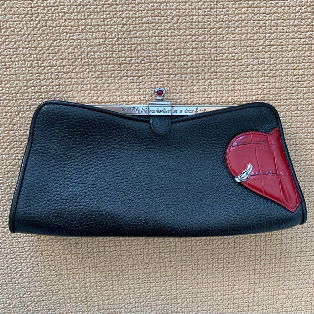 Brighton Black Heart Clutch